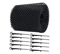 Abaodam Écran de Gouttière en Maille Plastique Protection Feuilles Grille de Filtration Solide Installation Facile Évite Obstructions
