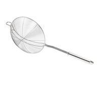 Abaodam Écumoire en Acier Inoxydable avec Double Spirale, Passoire Large Peu Profonde, Manche Ergonomique, pour Friture Profonde et Blanchiment des Légumes