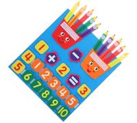 Abaodam Éducatif Mathématiques Feutre pour Tout-Petits Aide Pédagogique pour Apprentissage Addition et Soustraction et Sûr Développement Cognitif et Coordination Main-œil