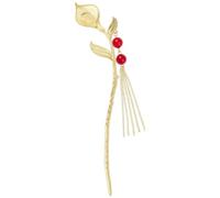 Abaodam Élégante Épingle à Cheveux Pompon Tulipe en Alliage Or, Accessoire Cheveux Vintage pour Embellir Coiffure Traditionnelle Chinoise