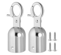 Abaodam Embout de Cordon 2 Pièces 30Mm Bloque-Cordon en Acier Inoxydable Butée Extrémité Corde pour Fixation Rambarde Extérieure