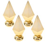 Abaodam Embouts de Drapeau en Alliage d'Aluminium Doré 4 Pièces Décoration Extérieure pour Mât de Drapeau de Conférence et Hall Accessoires Robustes pour Mât Ornement Résistant pour