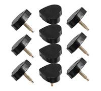 Abaodam Embouts de Talon Robustes et Résistants à L'usure Noirs en Pvc 5 Paires Forme Unique Conseils pour Réparation pour Chaussures à Talons Hauts