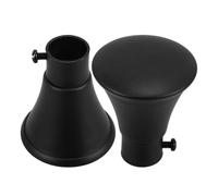 Abaodam Embouts de Tringles à Rideaux en Fer Noir 2pcs, Décoration Élégante et Résistante pour Fenêtres, Adaptés pour Salle à Manger et Bureau