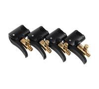 Abaodam Embouts Filetés de Rechange pour Pneus 4 Pcs en Laiton Fonction de Dégonflage Adaptateurs de Valve Universels pour Pompe de Gonflage de Pneus Voiture Vélo et Moto Raccords