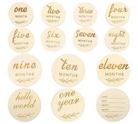 Abaodam En Bois Pour Bébé 14 Panneaux Mensuels Cartes Pour Bébé Ensemble D'accessoires Photo Pour Nouveau-né Panneau En Bois Avec Le Nom De Bébé Panneaux Des Mois De Bébé