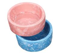 Abaodam en Céramique pour Hamster 2pcs Récipient pour Nourriture pour Petits Animaux Bol Anti-Bascule Petit Modèle Pratique pour Cochon d'Inde Et Écureuil Facile à Nettoyer