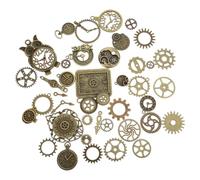 Abaodam Engrenages Décoratifs Punk en Métal pour Diy, Accessoires Steampunk Inoxydables, Breloques Vintage pour Bijoux et Créations Artisanales Plusieurs styles