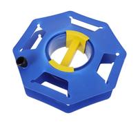 Abaodam Enrouleur de Câble Électrique Rétractable Bleu, Résistant aux Chocs, Bobine de Rangement Compacte 32,5x32,5x9 Cm pour Bureau et Camping