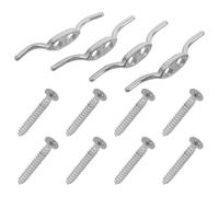 Abaodam Enrouleur de Cordon de Store en Acier Inoxydable Argenté, Léger et Résistant la Flexion, Lot de 4 Crochets pour Cordes de Stores, pour Œuvres d'art et Artisanat