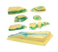 Abaodam Enseigner Les modèles topographiques Modèle de Carte des terrains Scolaires Outil d'enseignement des Sciences Carte de Terrain d'apprentissage géographique Géographie Scolaire PVC
