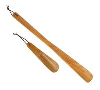 Abaodam Ensemble 2 Chausse-pieds en Bois Naturel, Manches Long et Court, Aide-chaussure pour Bottes, Chaussures Femmes et Seniors, Accessoires Pratiques et Solide pour Enfiler Facilement