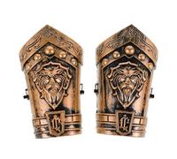 Abaodam Ensemble D’Armure Factice Pirate avec Bouclier Rond Dragon en Plastique, Brassards, Costume Viking pour Cosplay Garçon Fille, Accessoires Chevalier pour Fêtes Médiévales