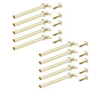 Abaodam Ensemble de 10 Kit de Réparation Complet pour Éventail Pliant Rivets Métalliques en Fer Doré, Améliorée, Accessoires pour Loisirs Créatifs et Réparation D'éventails Portables