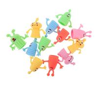 Abaodam Ensemble de 12 Marionnettes à Doigts en TPR Luminescentes, Jouets pour Garçon et Filles, Accessoires Interactifs pour Raconter des Histoires, Taille Mini, Couleurs Variées,