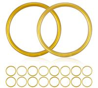 Abaodam Ensemble de 18 Bracelets Joncs en Silicone Léger et Silencieux pour Femme et Fille Couleur Or Brillante et Style Polyvalent