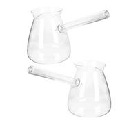 Abaodam Ensemble de 2 Théières en Verre Résistant la Chaleur 450ml Poignée Latérale, Facile à Nettoyer, pour Maison, Hôtel et Préparation de Thé Plusieurs styles