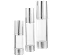 Abaodam Ensemble de 3 Flacons Pompe sans Air 80ml 50ml 30ml en As et Pp, Distributeurs de Lotion Portables Prévenant la Pollution, pour Voyage