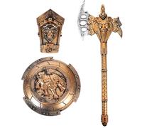 Abaodam Ensemble de 3 Pièces D'armes Cosplay pour Garçon et Filles, Accessoires de Fête pour Garçons, Répliques en Cuivre Ancien, Jouets de Combat pour Jeux de Rôle et Déguisements