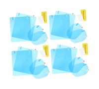 Abaodam Ensemble De 4 Film de Protection Imperméable pour Rétroviseur Voiture Film Anti-buée et Anti-éblouissement pour Miroir Arrière Protection Pluie Claire pour Rétroviseurs