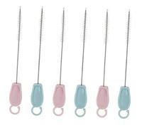 Abaodam Ensemble De 6 Brosses De Nettoyage Pour Pailles Maternelles Et Infantiles En Acier Inoxydable Et Nylon Pour La Famille