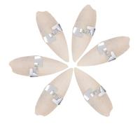 Abaodam Ensemble de 6 Mordre en Os de Seiche pour Oiseaux et Tortues, Os de Seiche Blanc avec Support Métallique, Sûr à Mâcher et Tonique en Calcium pour Exercice