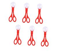 Abaodam Ensemble de 6 Pinces de Réception pour Garçon et Filles 17,5 Cm Rouges, Ciseaux à Cuillère Sécurisés pour Attraper Insectes, Extérieur Éducatif pour Camping et Découverte Nature