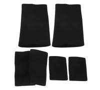 Abaodam Ensemble de 6 Protections Sportives Fines pour Garçon et Filles Noir Taille M Genouillères Coudières et Protège-Poignets en Polyester Confortable Adaptées Football