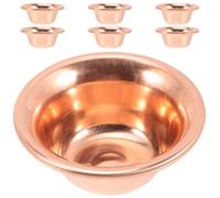 Abaodam Ensemble de 7 Bols D'offrandes Bouddhistes en Cuivre Rétro, Bol D'autel Multifonction pour Événements et Décor Spirituel Sophistiqué