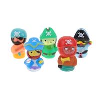 Abaodam Ensemble de 7 Marionnettes à Doigts Pirates en Vinyle Coloré, Jouets Interactifs pour Garçon et Filles, Protègent Les Doigts, pour Jeux Éducatifs, Contes et Activités Créatives