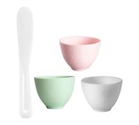 Abaodam Ensemble de Bols Mélangeurs Sûr et Facile à Utiliser en Silicone avec Bâton pour Masque Facial Création de Masques Maison et Soins Visage
