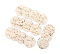 Abaodam Ensemble De Cartes Pour Bébé 15 Blocs En Bois Avec Cartes Danniversaire Pour Bébé Cartes De Croissance Pour Séances Photo Tableau De Croissance Pour Bébé