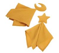 Abaodam Ensemble de Couvertures de Sécurité Bébé Étoiles et Lune, Tissu Coton Doux, Apaisant pour -né, Lot de 2 Set de Pièces, Couverture Douce pour Berceau, pour Sommeil et Câlins