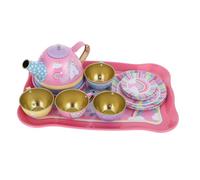 Abaodam Ensemble de Jeu D'imitation Service à Thé Factice en Fer-Blanc 14 Pièces Motifs Licorne Colorés pour Maison de Jeu Filles - Éducatif Coordination Main-œil