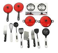 Abaodam Ensemble de Jouets Cuisine Miniatures 13 Pièces pour Garçon et Filles, Ustensiles Factices en Plastique, Jeu D’Imitation Éducatif pour Développer la Motricité Fine, Accessoires