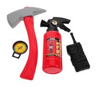 Abaodam Ensemble de Jouets de Pompier pour Garçon et Filles Kit de Jeu de Rôle avec Mini Extincteur Réaliste Accessoires de Lutte L'Incendie Déguisement 4 Pièces Couleur Aléatoire