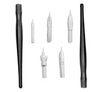 Abaodam Ensemble de Plumage à Tremper en Plastique et Métal, 2 Sets 12 Pièces, Accessoires pour Stylos à Dessin Faciles à Maîtriser et Remplacer, pour Dessin Manga