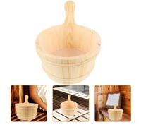 Abaodam Ensemble de Seaux Décoratifs pour Sauna, Tonneau Bois Pratique | Bois, Style Simple et Classique, Capacité Raisonnable, Usage Fitness Center et Steam Room, Accessoire Spa