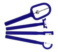 Abaodam Ensemble D'orthophonie 4 Pièces Bleu Outil D'entraînement du Bout Langue Acier Inoxydable Exercice Muscles Buccaux Entraînement Musculaire Oral Rééducation Parole pour Garçon