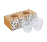 Abaodam Ensemble Mangeoire Magnétique Double pour Reptiles Bol Eau et Nourriture Compact, Stable et Peu Encombrant, Adapté Terrariums Geckos à Crête et Petits Lézards, Accessoire