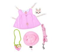 Abaodam Ensemble vêtements de Lapin pour Lapins Accessoires toilettage Rose étiqueter Habiller Un Animal de Compagnie Tenues de Chiot vêtements pour Petit Chien Coton