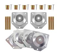 Abaodam Ensembles de Fixation avec Vis, Écrous et Rondelles Kit de 6 pour Assemblage Stable et Résistance la Rouille pour Pieds de Meubles en Fer Adapté pour Canapé et Table