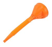 Abaodam Entonnoir de Remplissage Large Ømm avec Filtre Flexible et Plastique pour Voiture et Moto Transfert Rapide Huile Essence et Eau Design Orange Visible