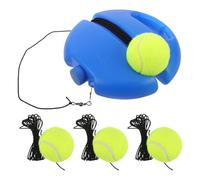 Abaodam Entraîneur de Tennis Portable avec Base Bleue Antidérapante, 4 Balles de Tennis à Corde Élastique pour Rebond, Kit D’Entraînement Individuel Débutants, Usage Intérieur et Extérieur