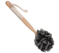 Abaodam Épilateur de Confortable en Pe Manche en Bois, Brosse Moussante pour Noire, Exfoliation Douce pour Poitrine et Dos