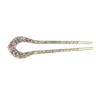 Abaodam Épingle à Cheveux à Double Pointe en Alliage pour Coiffure Élégante, Accessoire pour Mariage et Réunions D'église, Pince à Cheveux Cristal pour Femmes et Filles