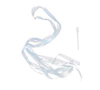Abaodam Épingle à Cheveux Chinoise Ancienne 1 Pièce Bandeau Traditionnel à Pompons Bleu et Blanc Accessoire de Coiffure Hanfu pour Fêtes et Mariages Coiffe Vintage Légère et