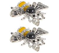 Abaodam Épingle Abeille Créative pour Femmes, Lot de 2 Pièces en Alliage, Facile à Fixer et Résistante, Accessoire Élégant pour Vêtements et Costumes