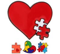 Abaodam Épingle Puzzle en Métal Arc-en-ciel 4pcs, Accessoire Facile à Porter, Décoration pour Paquet à Dos et Créations Diy, Bijou Solide pour Sensibilisation Autisme