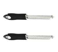 Abaodam Éplucheurs de Poivrons Pratiques en Acier Inoxydable, Lot de 2 Poignée Ergonomique pour Retirer Rapidement le Trognon Graines des Légumes